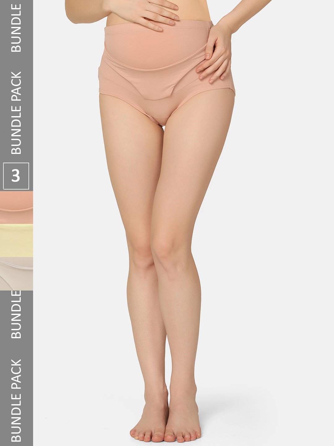 MAMMA PRESTO Pack of 3 High-Rise Organic Cotton Anti Bacterial Maternity Briefs, Peach
MAMMA PRESTO Pack of 3 High-Rise Organic Cotton Anti Bacterial Maternity Briefs, Peach