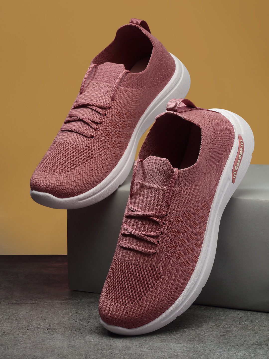 Champs Women Lightweight Mesh Contrast Sole Sneakers, Peach 
Champs Women Lightweight Mesh Contrast Sole Sneakers, Peach