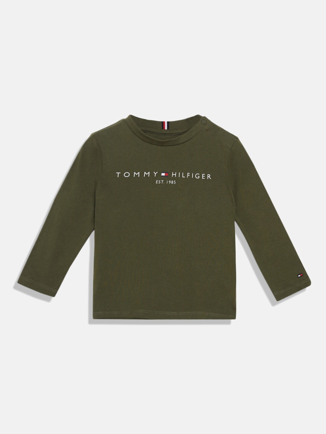 Tommy Hilfiger Boys Typography Printed Round Neck Long Sleeves Pure Cotton T-shirt, Olive
Tommy Hilfiger Boys Typography Printed Round Neck Long Sleeves Pure Cotton T-shirt, Olive
