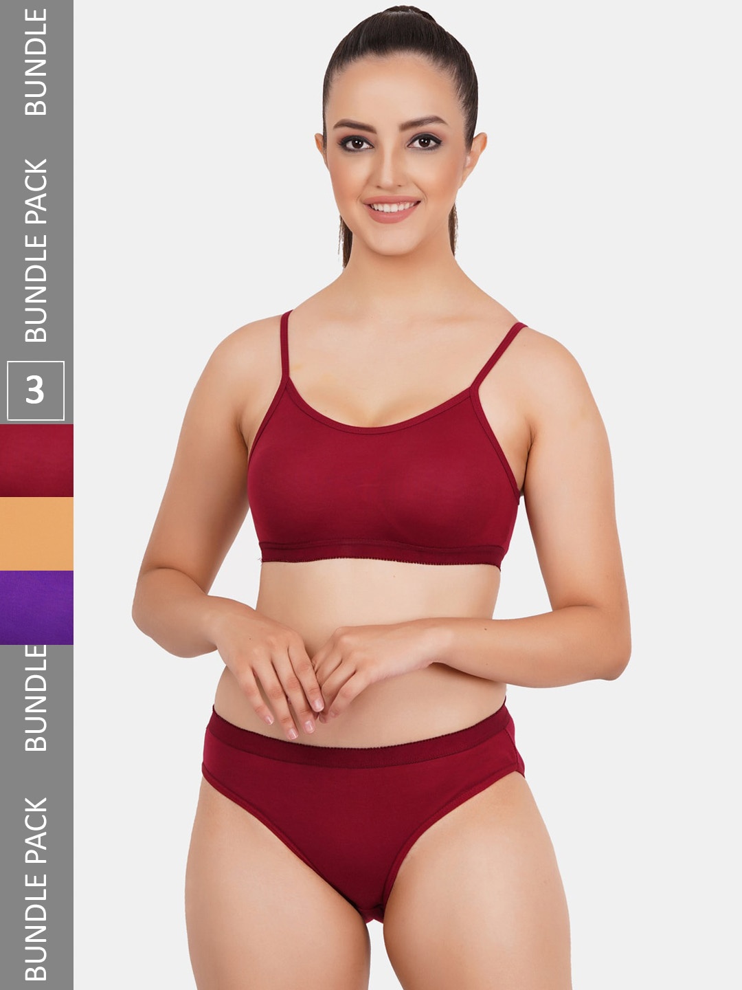 Fleurt Pack Of 3 Assorted Lingerie Set