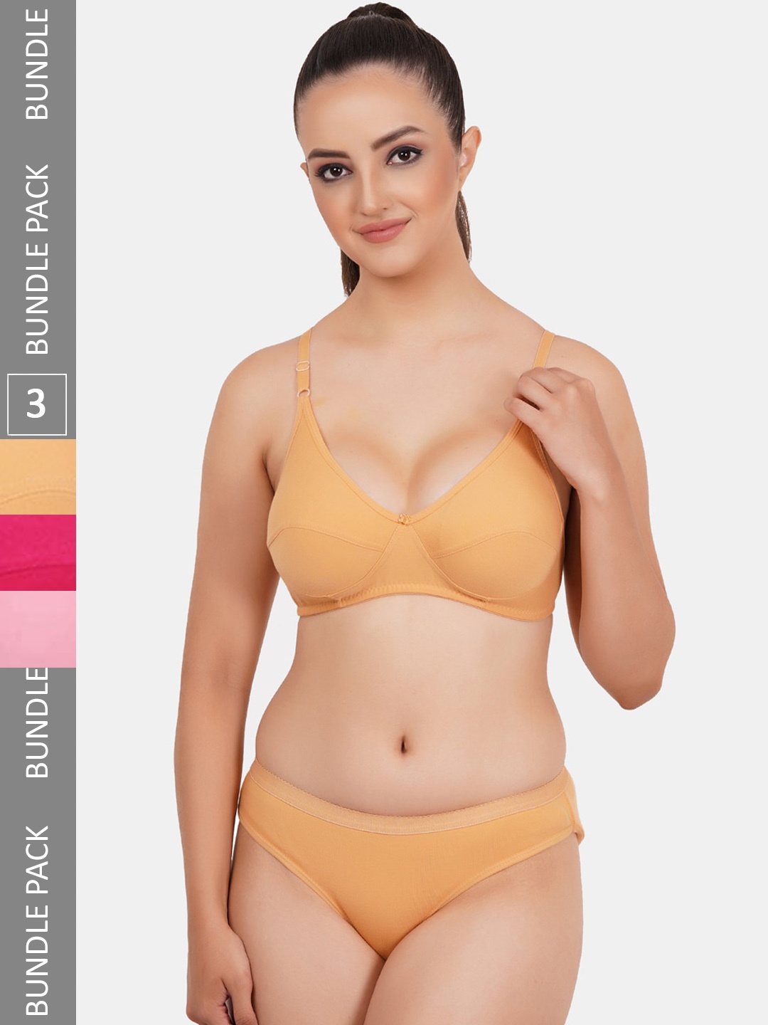 Fleurt Pack Of 3 Assorted Lingerie Set