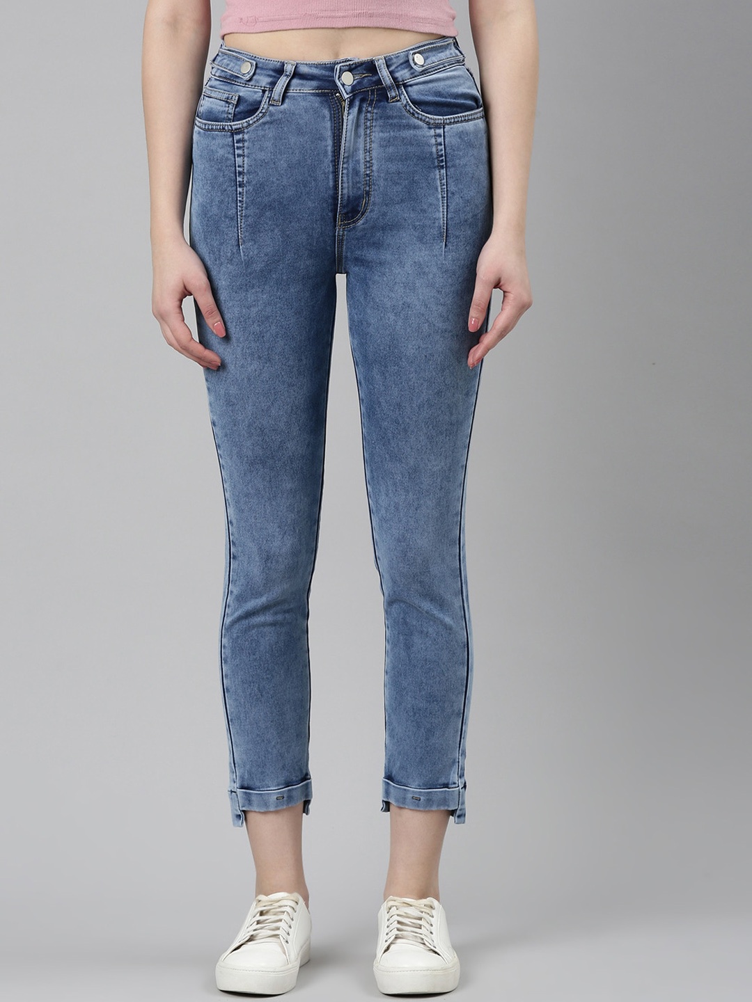 SHOWOFF Women Mid Rise Jean Slim Fit Clean Look Cuffed Hem Stretchable Jeans, Blue
SHOWOFF Women Mid Rise Jean Slim Fit Clean Look Cuffed Hem Stretchable Jeans, Blue