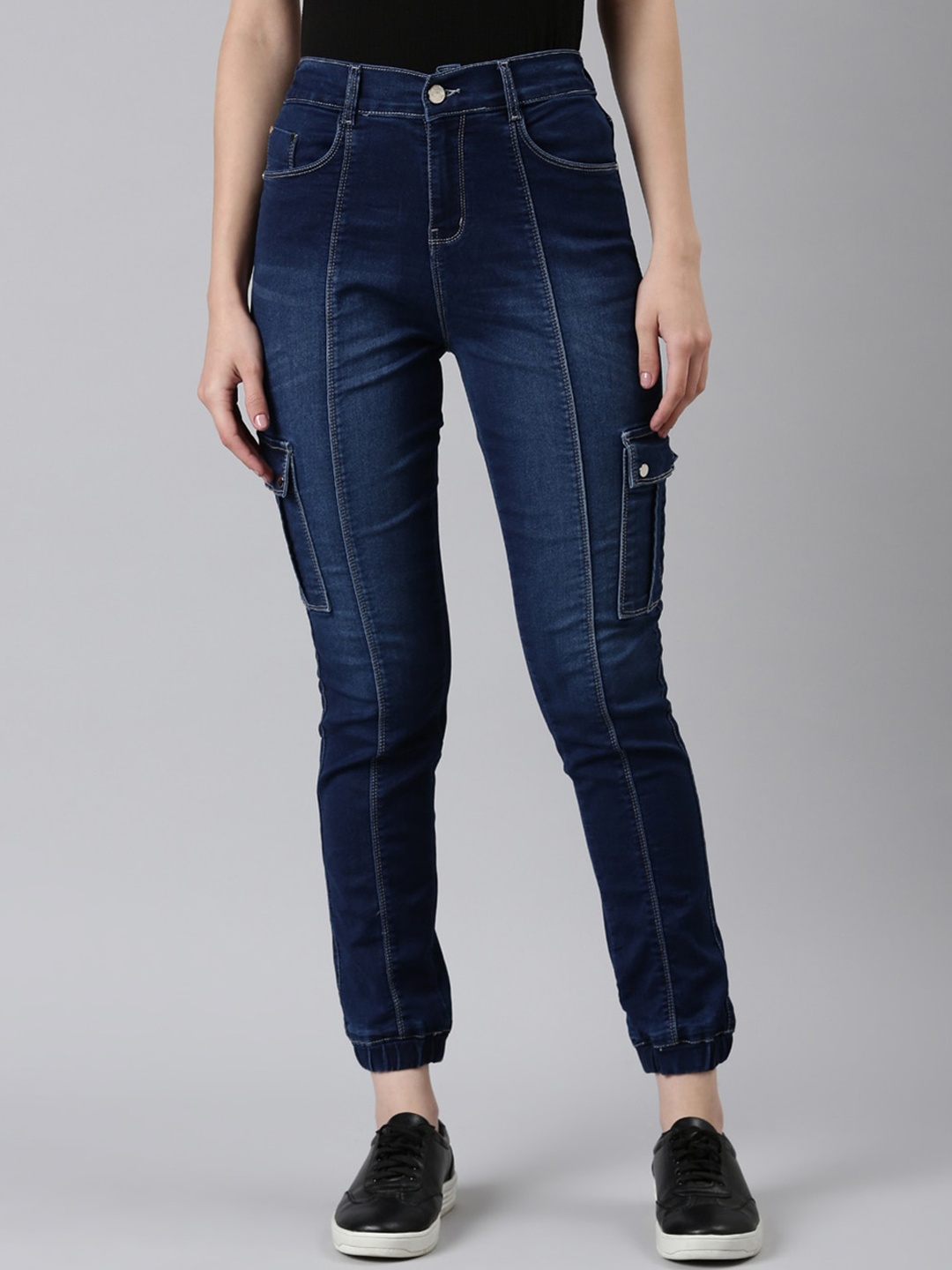 SHOWOFF Women Navy Blue Jean Jogger Clean Look Light Fade Acid Wash Stretchable Jeans
SHOWOFF Women Navy Blue Jean Jogger Clean Look Light Fade Acid Wash Stretchable Jeans