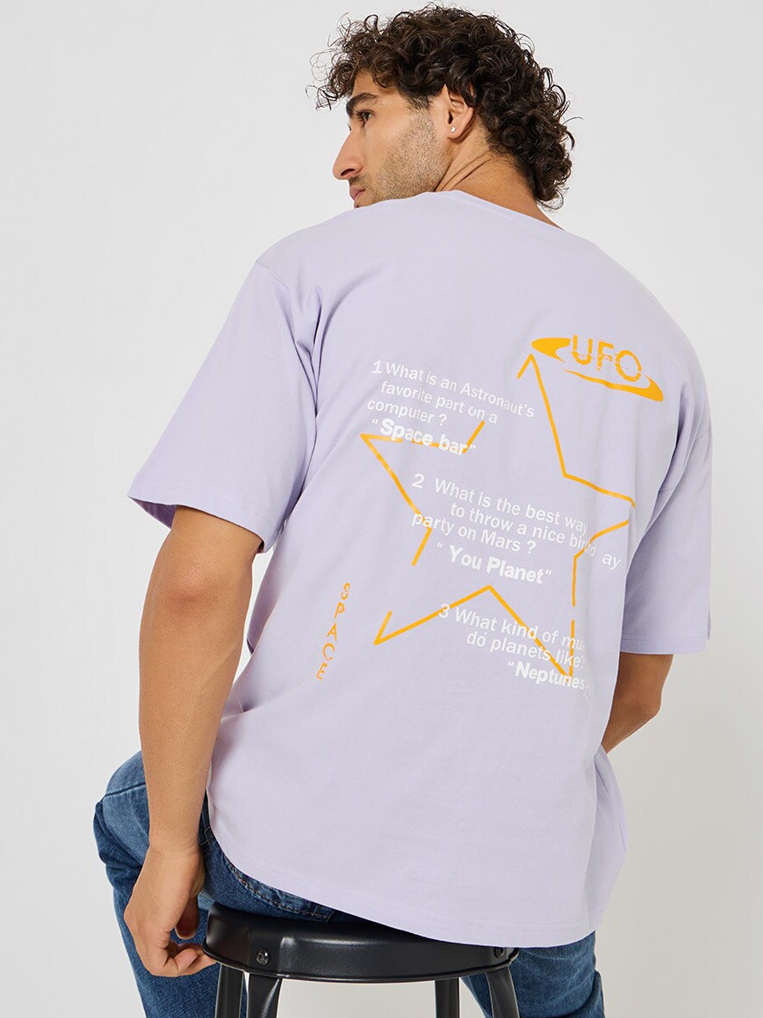 Styli Typography Printed Drop-Shoulder Sleeves Oversized Pure Cotton T-shirt, Purple
Styli Typography Printed Drop-Shoulder Sleeves Oversized Pure Cotton T-shirt, Purple