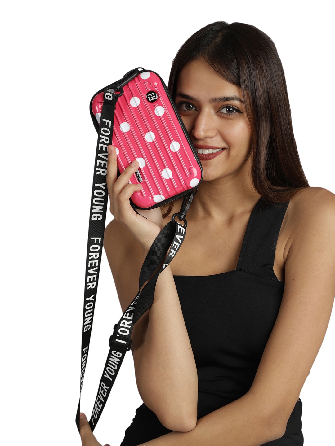 MINI WESST Printed Structured Sling Bag, Red