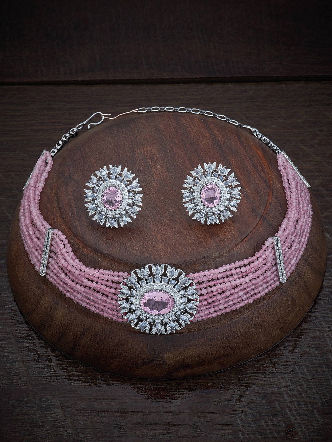 Kushal's Fashion Jewellery Rhodium-Plated Cubic Zirconia-Studded Jewellery Set, Silver
Kushal's Fashion Jewellery Rhodium-Plated Cubic Zirconia-Studded Jewellery Set, Silver