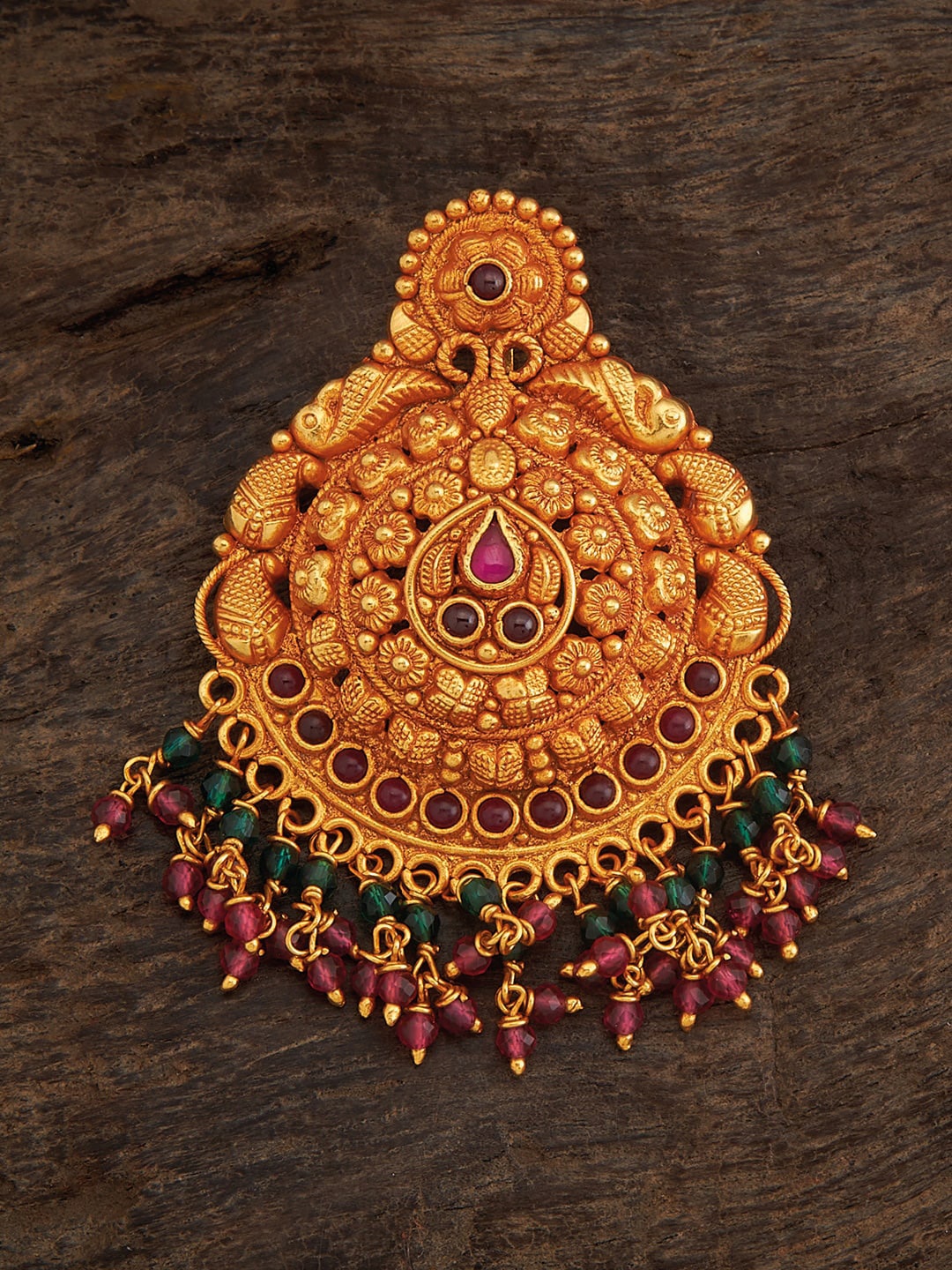 Kushal's Fashion Jewellery 92.5 Pure Silver Gold-Plated Stone-Studded & Beaded Pendant
Kushal's Fashion Jewellery 92.5 Pure Silver Gold-Plated Stone-Studded & Beaded Pendant