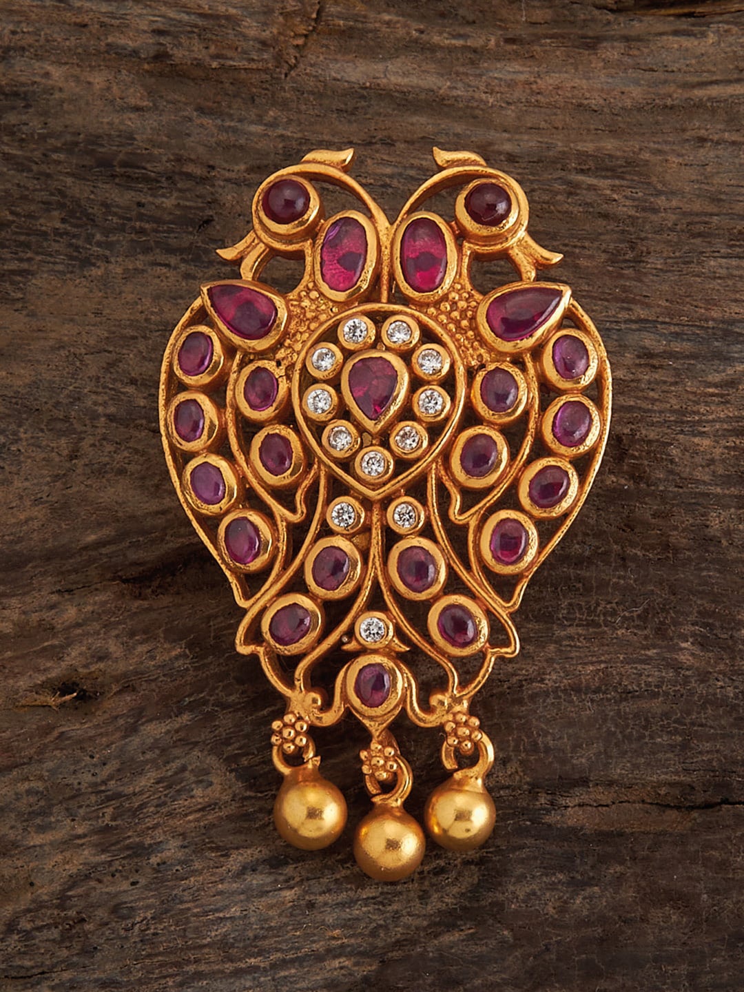 Kushal's Fashion Jewellery 92.5 Pure Silver Gold-Plated Stone-Studded Temple Pendant
Kushal's Fashion Jewellery 92.5 Pure Silver Gold-Plated Stone-Studded Temple Pendant