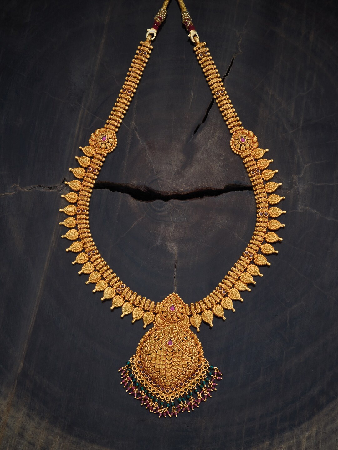 Kushal's Fashion Jewellery 92.5 Pure Silver Artificial Stones-Studded & Beaded Necklace, Gold
Kushal's Fashion Jewellery 92.5 Pure Silver Artificial Stones-Studded & Beaded Necklace, Gold