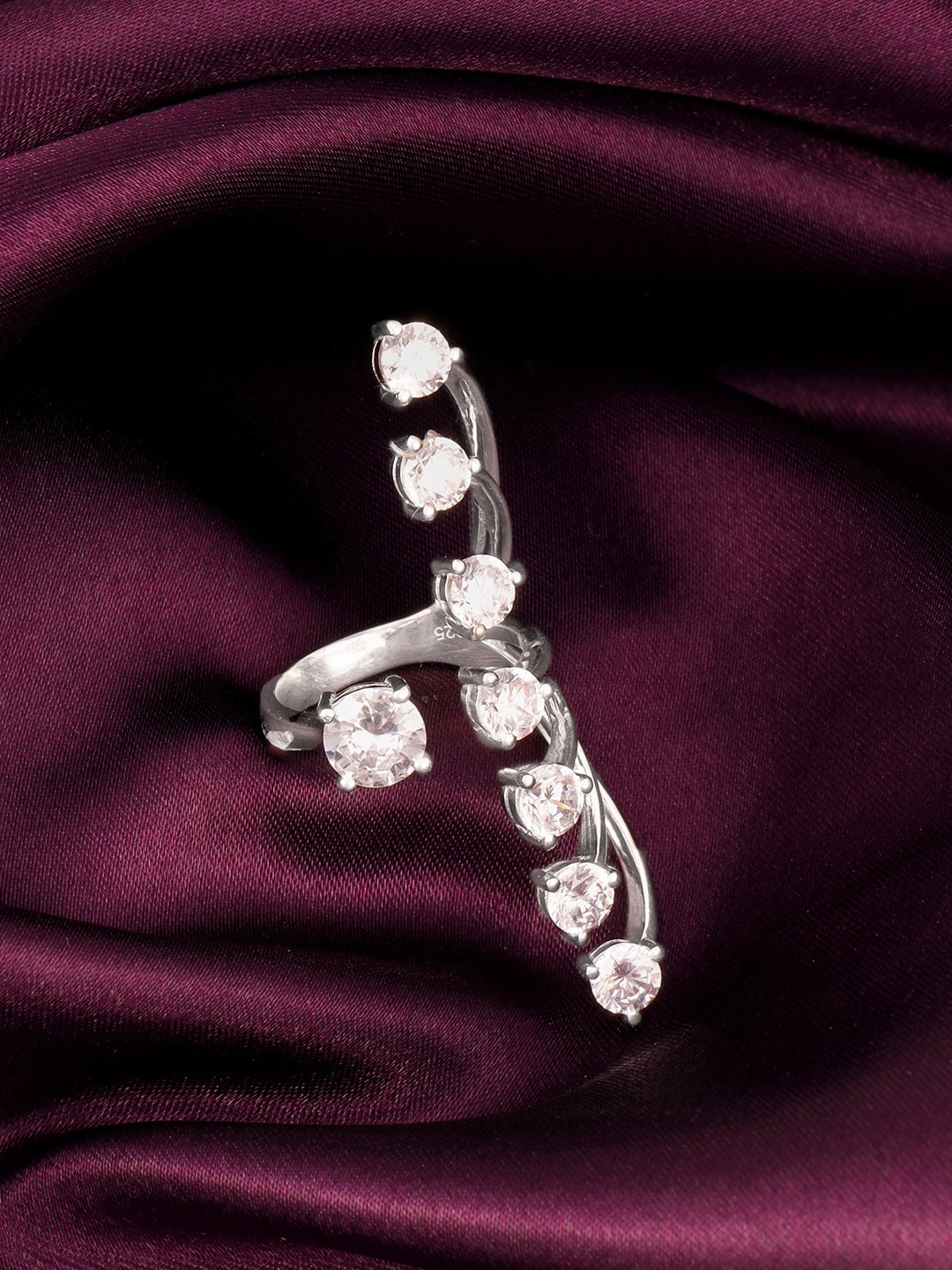 GIVA 925 Sterling Silver Rhodium-Plated Cubic Zirconia-Studded Forever Sparkle Finger Ring
GIVA 925 Sterling Silver Rhodium-Plated Cubic Zirconia-Studded Forever Sparkle Finger Ring