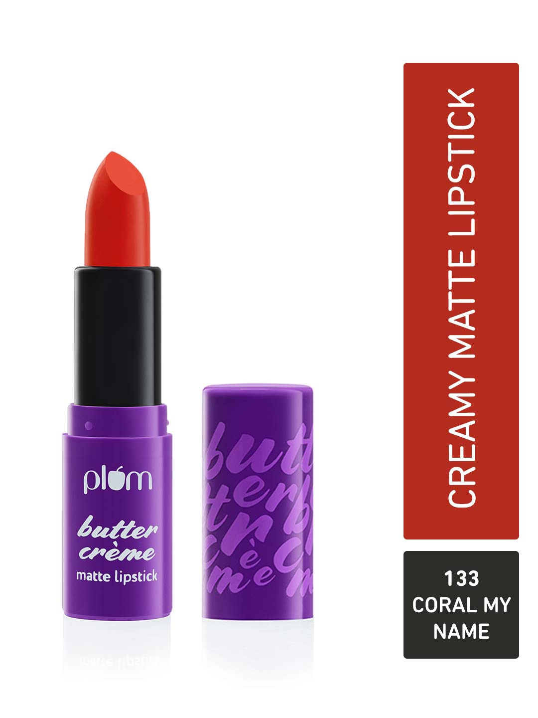 Plum Butter Creme Highly Pigmented Lightweight Matte Lipstick - Coral My Name 133