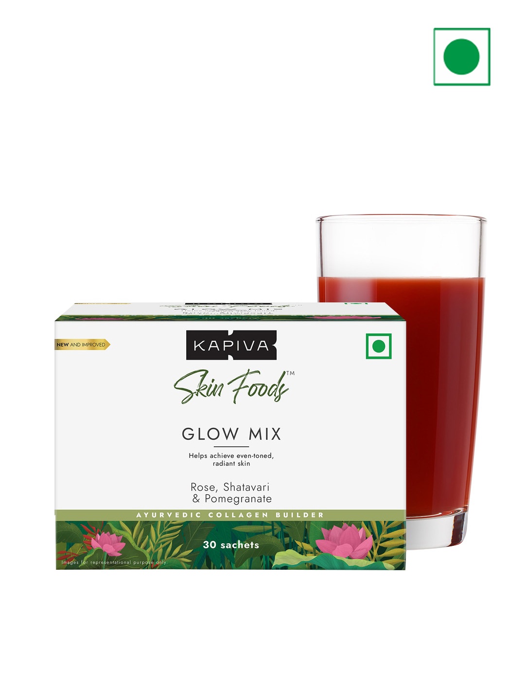 Kapiva Skin Foods Glow Mix With Rose & Shatavari For Even Toned Radiant Skin - 30 Sachets, White
Kapiva Skin Foods Glow Mix With Rose & Shatavari For Even Toned Radiant Skin - 30 Sachets, White