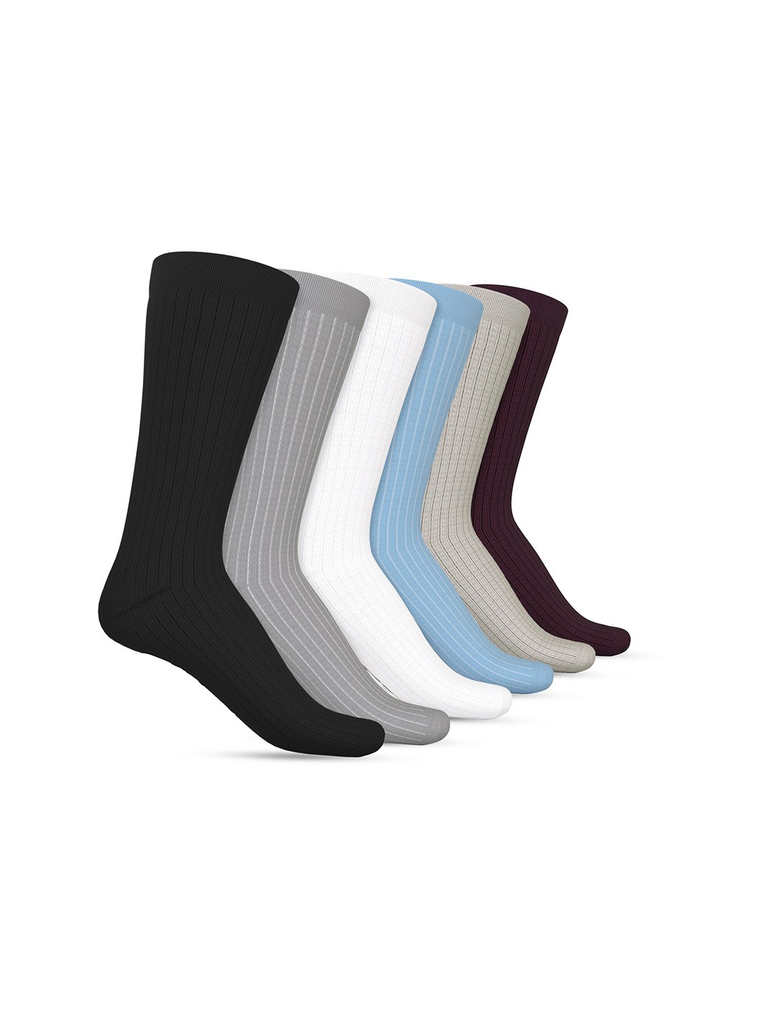TalkingSox Unisex Pack Of 6 Striped Durable Moisture Wicking Calf Length Socks, Black
TalkingSox Unisex Pack Of 6 Striped Durable Moisture Wicking Calf Length Socks, Black