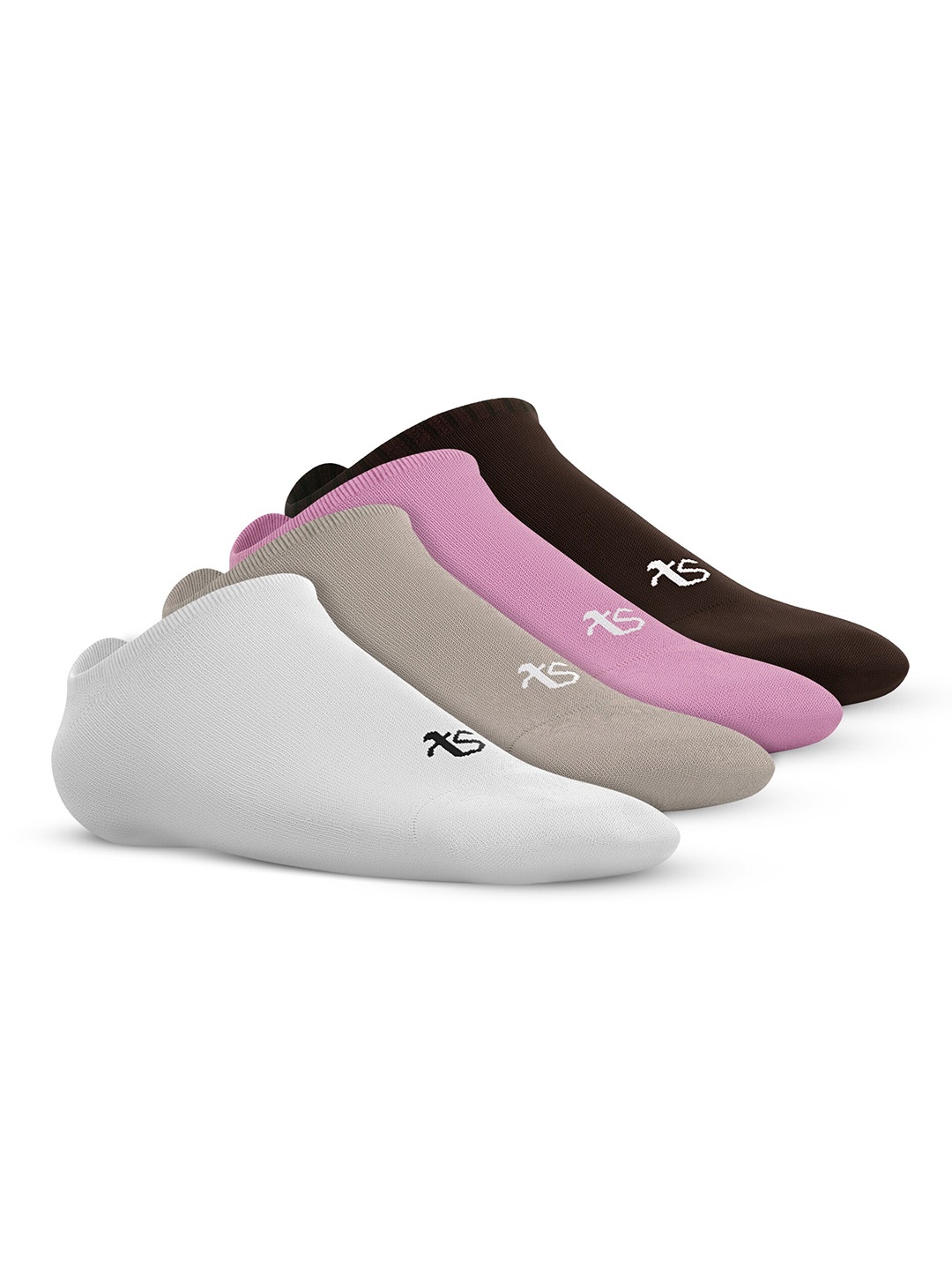 TalkingSox Unisex Pack Of 4 Calf Length Socks, White