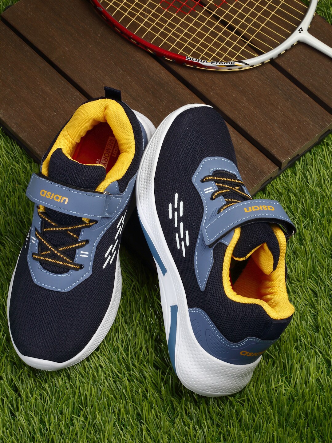 ASIAN Boys Mesh Running Marking Shoes, Navy blue