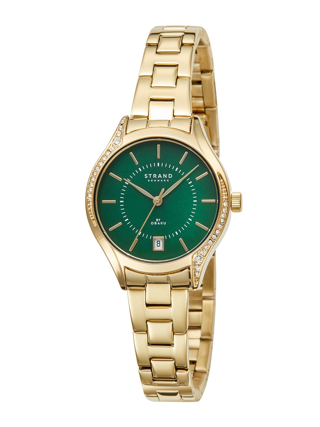 STRAND BY OBAKU Women Brass Dial & Stainless Steel Straps Analogue Watch S746LDGESG, Green
STRAND BY OBAKU Women Brass Dial & Stainless Steel Straps Analogue Watch S746LDGESG, Green