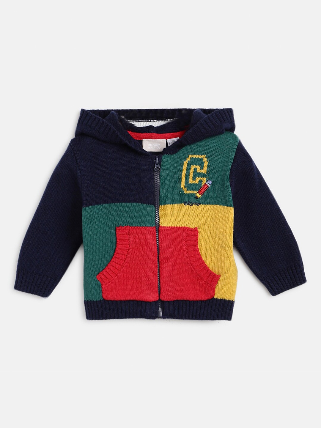Chicco Infant Boys Colourblocked Hooded Cotton Front-Open Sweatshirt, Navy blue
Chicco Infant Boys Colourblocked Hooded Cotton Front-Open Sweatshirt, Navy blue