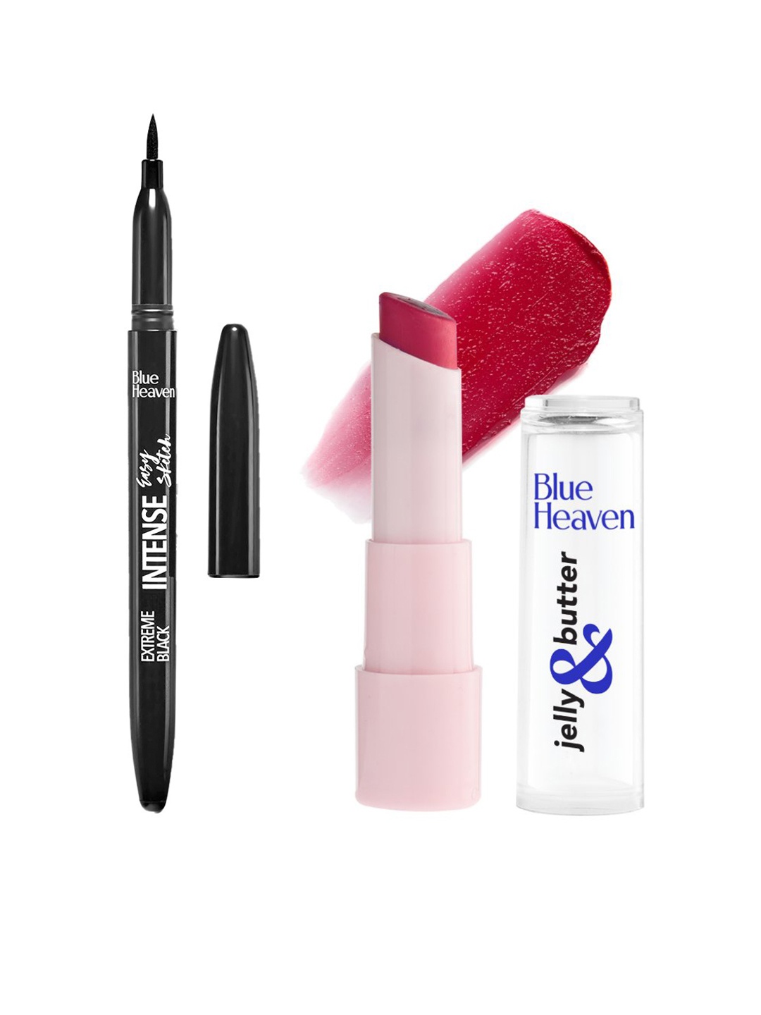 Blue Heaven Intense Easy Sketch Eyeliner 1ml with Jelly & Butter Hydrating Lip Balm 3g, Black
Blue Heaven Intense Easy Sketch Eyeliner 1ml with Jelly & Butter Hydrating Lip Balm 3g, Black