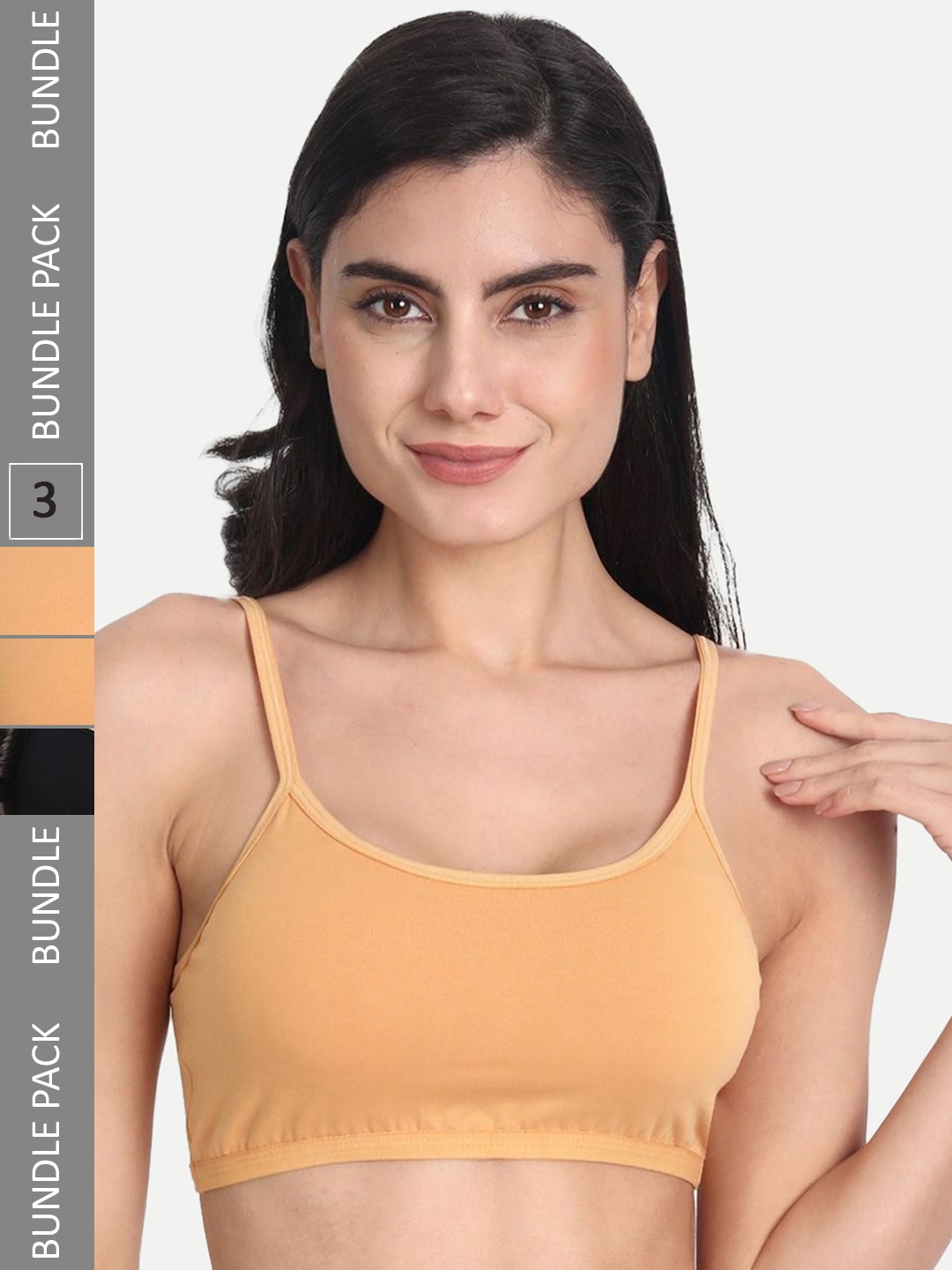 Aimly Pack Of 3 Non-Padded Seamless Medium Coverage Cotton Sports Bra With All Day Comfort, Black
Aimly Pack Of 3 Non-Padded Seamless Medium Coverage Cotton Sports Bra With All Day Comfort, Black
