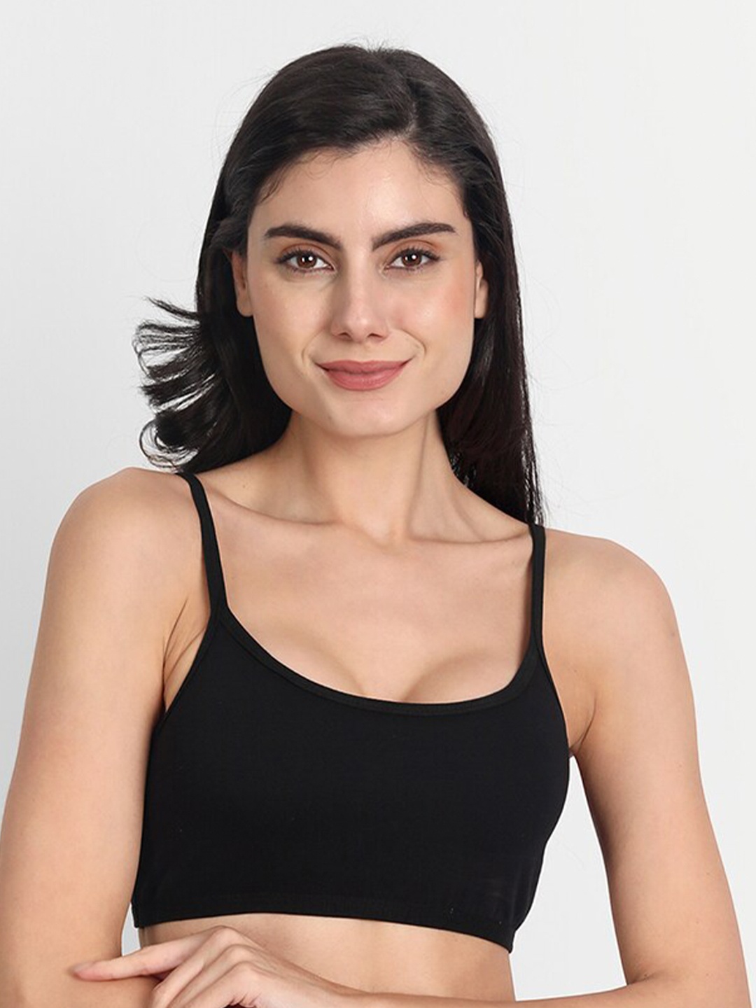 Aimly Non-Padded Non-Wired Seamless Medium Coverage Cotton Sports Bra With All Day Comfort, Black
Aimly Non-Padded Non-Wired Seamless Medium Coverage Cotton Sports Bra With All Day Comfort, Black