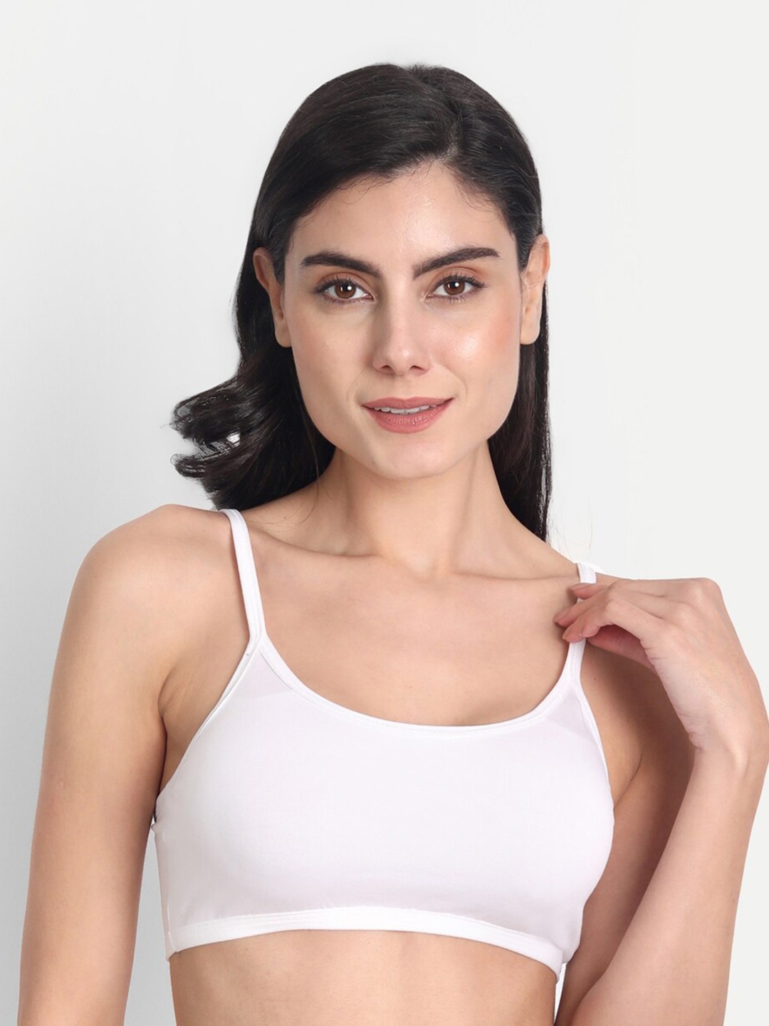 Aimly Non-Padded Non-Wired Seamless Medium Coverage Cotton Sports Bra With All Day Comfort, White
Aimly Non-Padded Non-Wired Seamless Medium Coverage Cotton Sports Bra With All Day Comfort, White