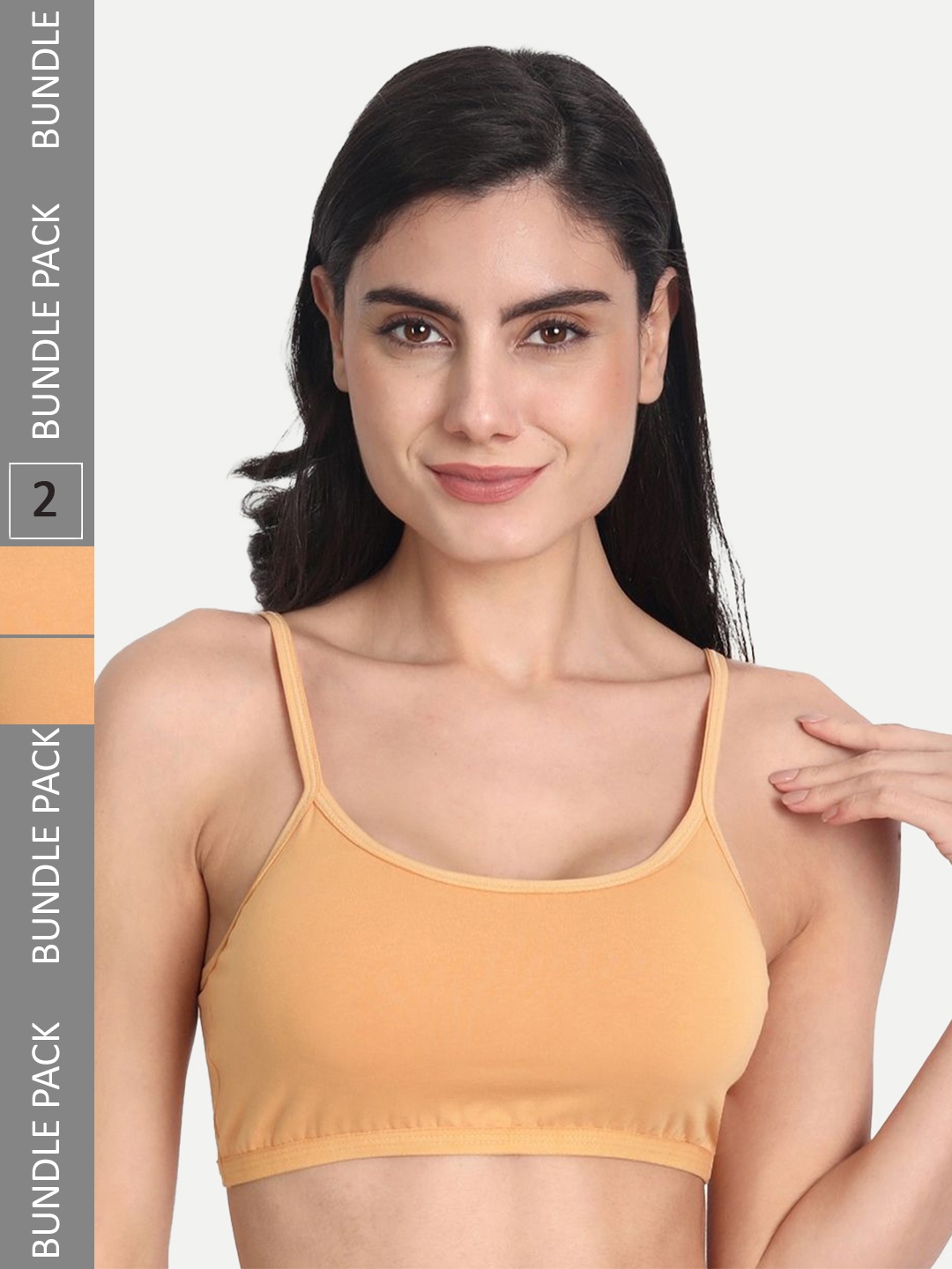Aimly Pack Of 2 Non-Padded Seamless Medium Coverage Cotton Sports Bra With All Day Comfort, Beige
Aimly Pack Of 2 Non-Padded Seamless Medium Coverage Cotton Sports Bra With All Day Comfort, Beige