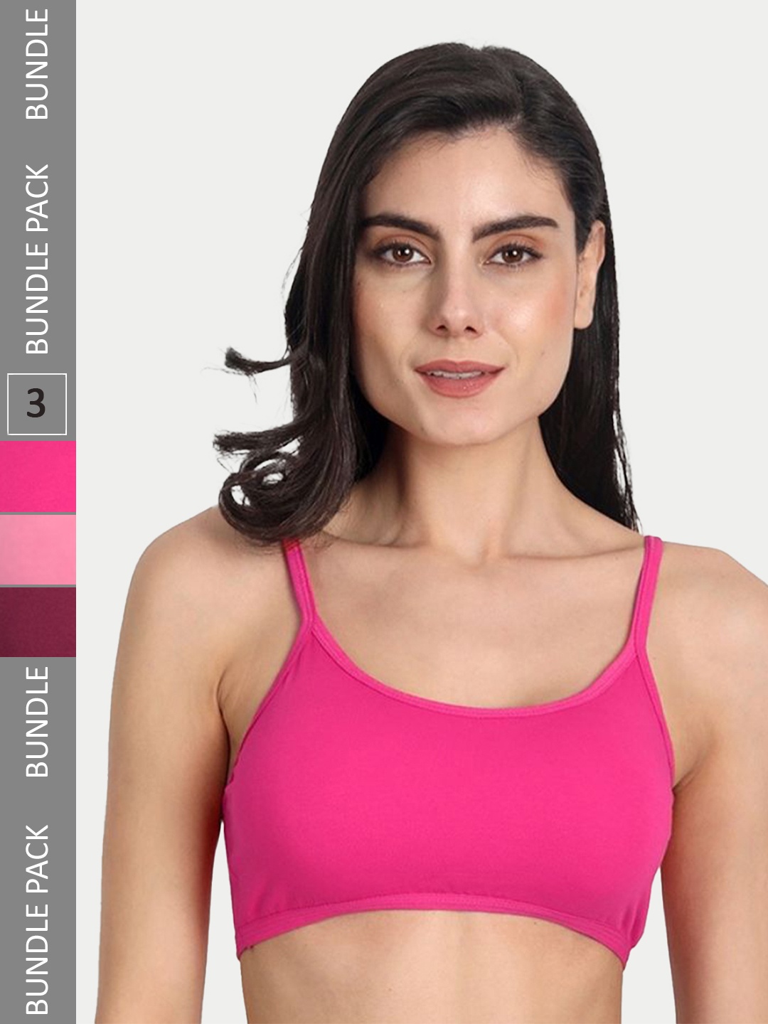 Aimly Pack Of 3 Non-Padded Seamless Medium Coverage Sports Bra With All Day Comfort, Pink
Aimly Pack Of 3 Non-Padded Seamless Medium Coverage Sports Bra With All Day Comfort, Pink