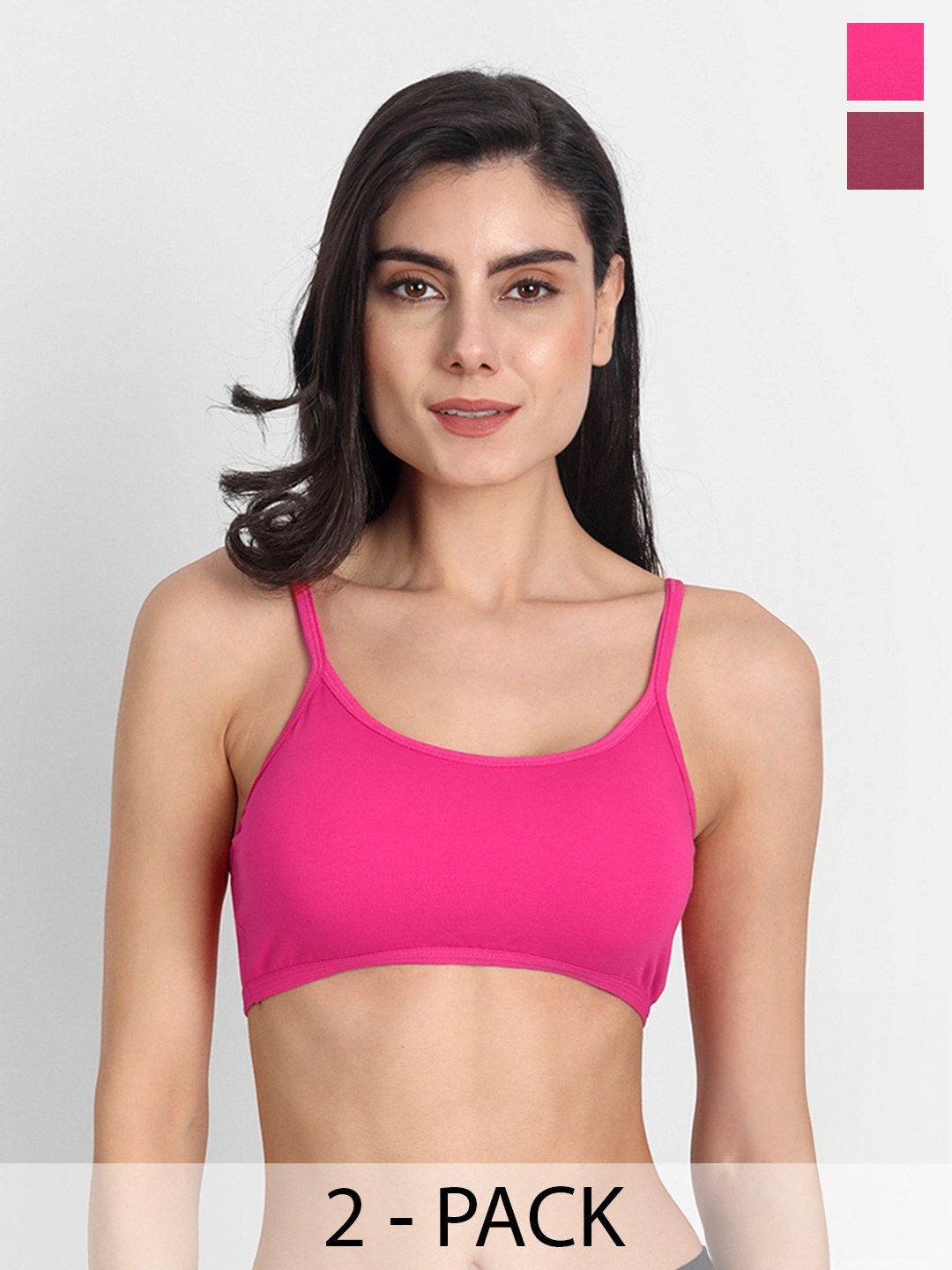 Aimly Pack Of 2 Non-Padded Seamless Medium Coverage Sports Bra With All Day Comfort, Pink
Aimly Pack Of 2 Non-Padded Seamless Medium Coverage Sports Bra With All Day Comfort, Pink