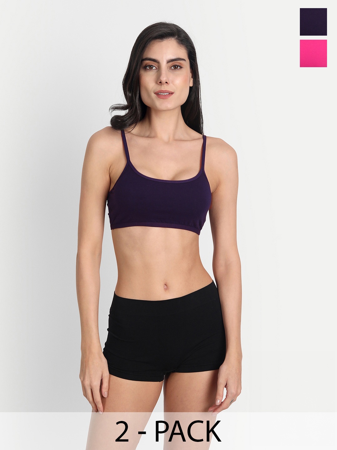 Aimly Pack Of 2 Non-Padded Seamless Medium Coverage Sports Bra With All Day Comfort, Pink
Aimly Pack Of 2 Non-Padded Seamless Medium Coverage Sports Bra With All Day Comfort, Pink