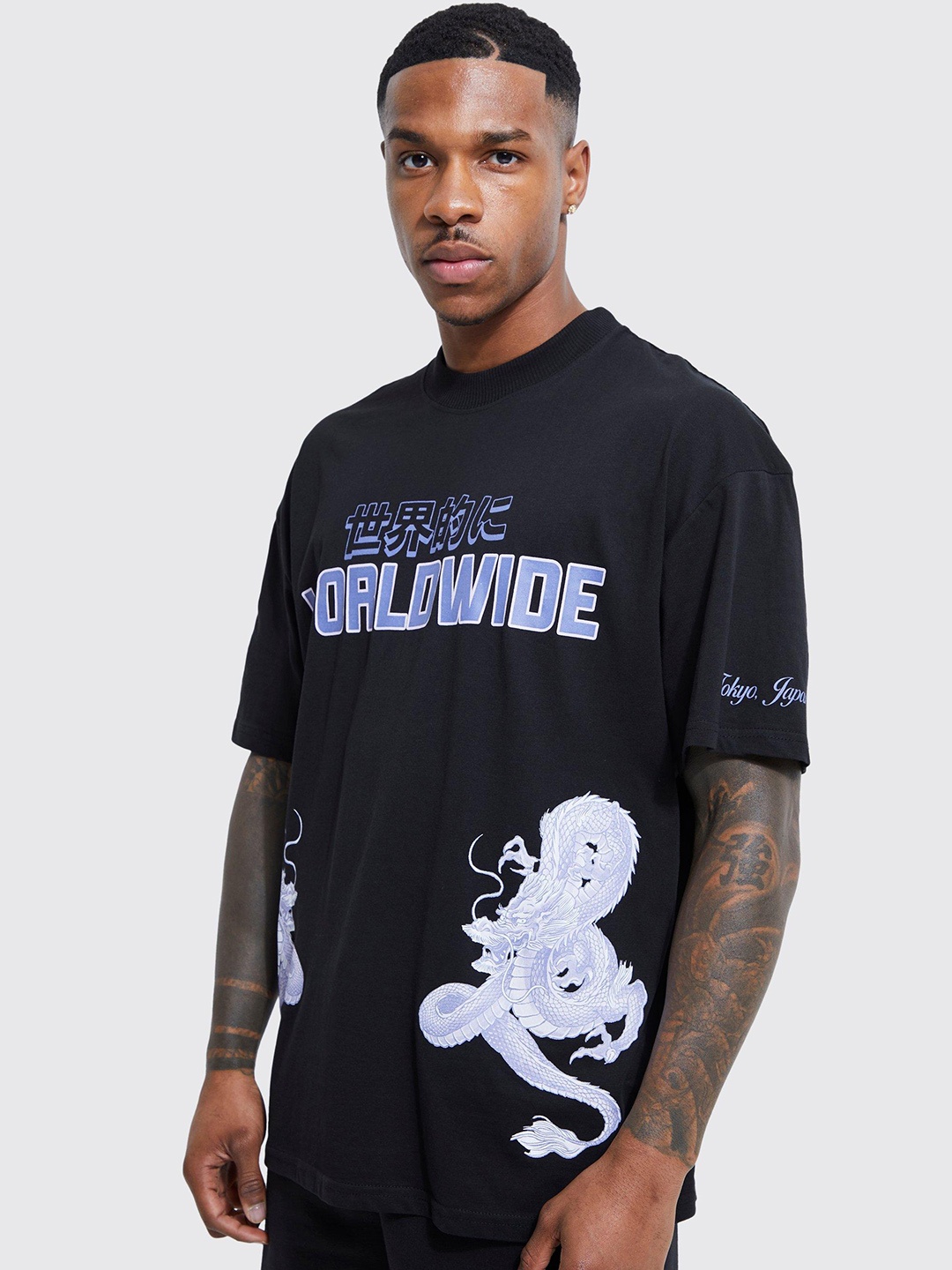 boohooMAN Oversized Typography Printed Drop-Shoulder Sleeves Pure Cotton T-shirt, Black
boohooMAN Oversized Typography Printed Drop-Shoulder Sleeves Pure Cotton T-shirt, Black