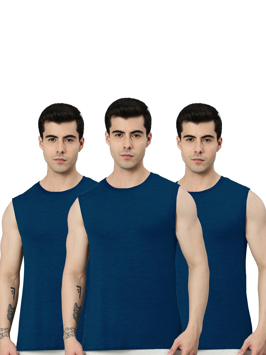 Heelium Men Pack of 3 Bamboo Super Soft & Odour Free Comfort Fit Gym Vest, Navy blue
Heelium Men Pack of 3 Bamboo Super Soft & Odour Free Comfort Fit Gym Vest, Navy blue