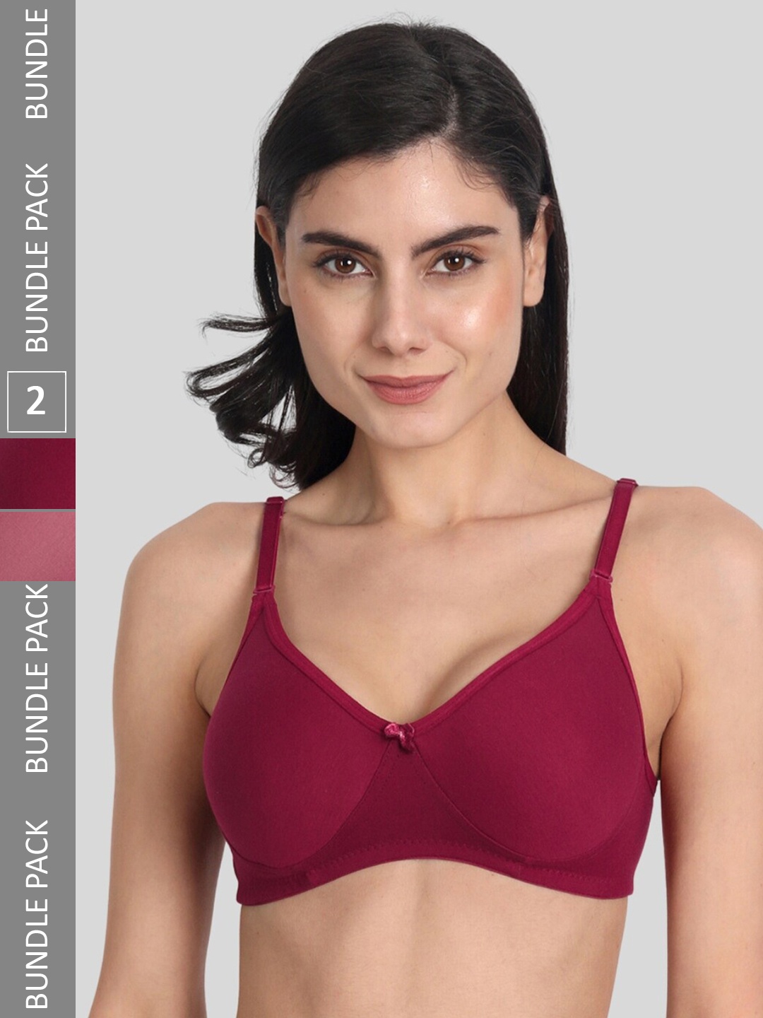 Aimly Pack Of 2 Seamless Full Coverage Dry Fit Cotton All Day Comfort T Shirt Bra, Maroon
Aimly Pack Of 2 Seamless Full Coverage Dry Fit Cotton All Day Comfort T Shirt Bra, Maroon