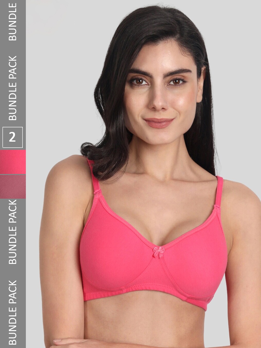Aimly Pack Of 2 Seamless Full Coverage Dry Fit Cotton All Day Comfort T Shirt Bra, Pink
Aimly Pack Of 2 Seamless Full Coverage Dry Fit Cotton All Day Comfort T Shirt Bra, Pink
