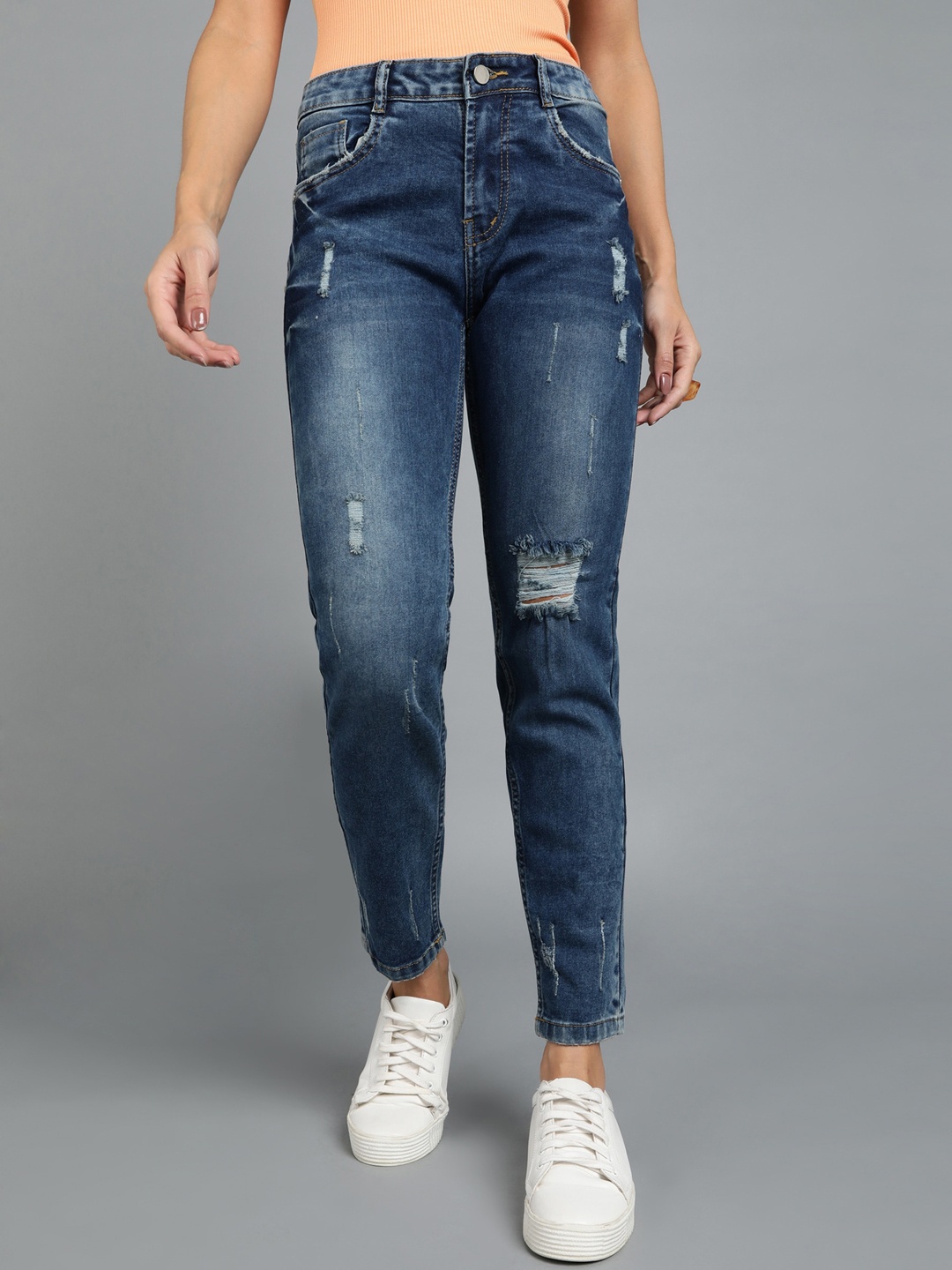 Urbano Fashion Women Boyfriend Fit Mildly Distressed Light Fade Stretchable Jeans, Blue
Urbano Fashion Women Boyfriend Fit Mildly Distressed Light Fade Stretchable Jeans, Blue