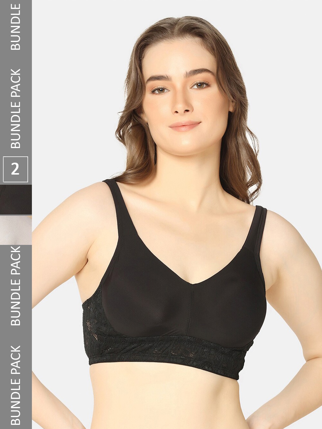 Curvy Love Pack Of 2 Seamless Non Wired Non Padded Full Coverage All Day Comfort Bra, Grey
Curvy Love Pack Of 2 Seamless Non Wired Non Padded Full Coverage All Day Comfort Bra, Grey