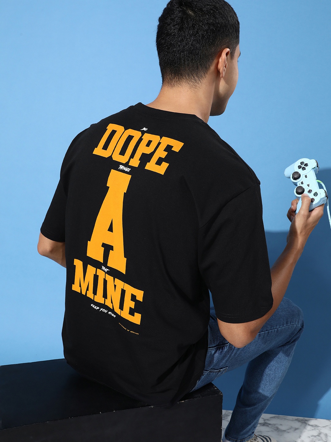 Difference of Opinion Men Typography Printed Drop-Shoulder Sleeves Pure Cotton T-shirt, Black
Difference of Opinion Men Typography Printed Drop-Shoulder Sleeves Pure Cotton T-shirt, Black