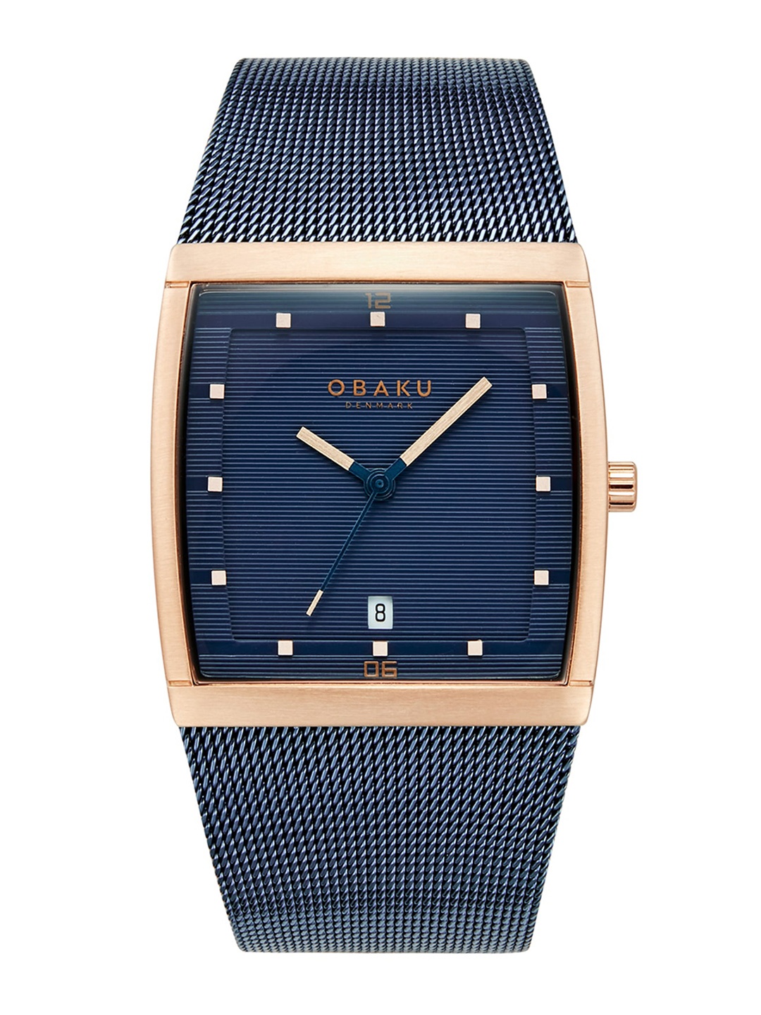 Obaku Patterned Stainless Steel Bracelet Style Straps Analogue Watch-V102GDVLML, Blue
Obaku Patterned Stainless Steel Bracelet Style Straps Analogue Watch-V102GDVLML, Blue