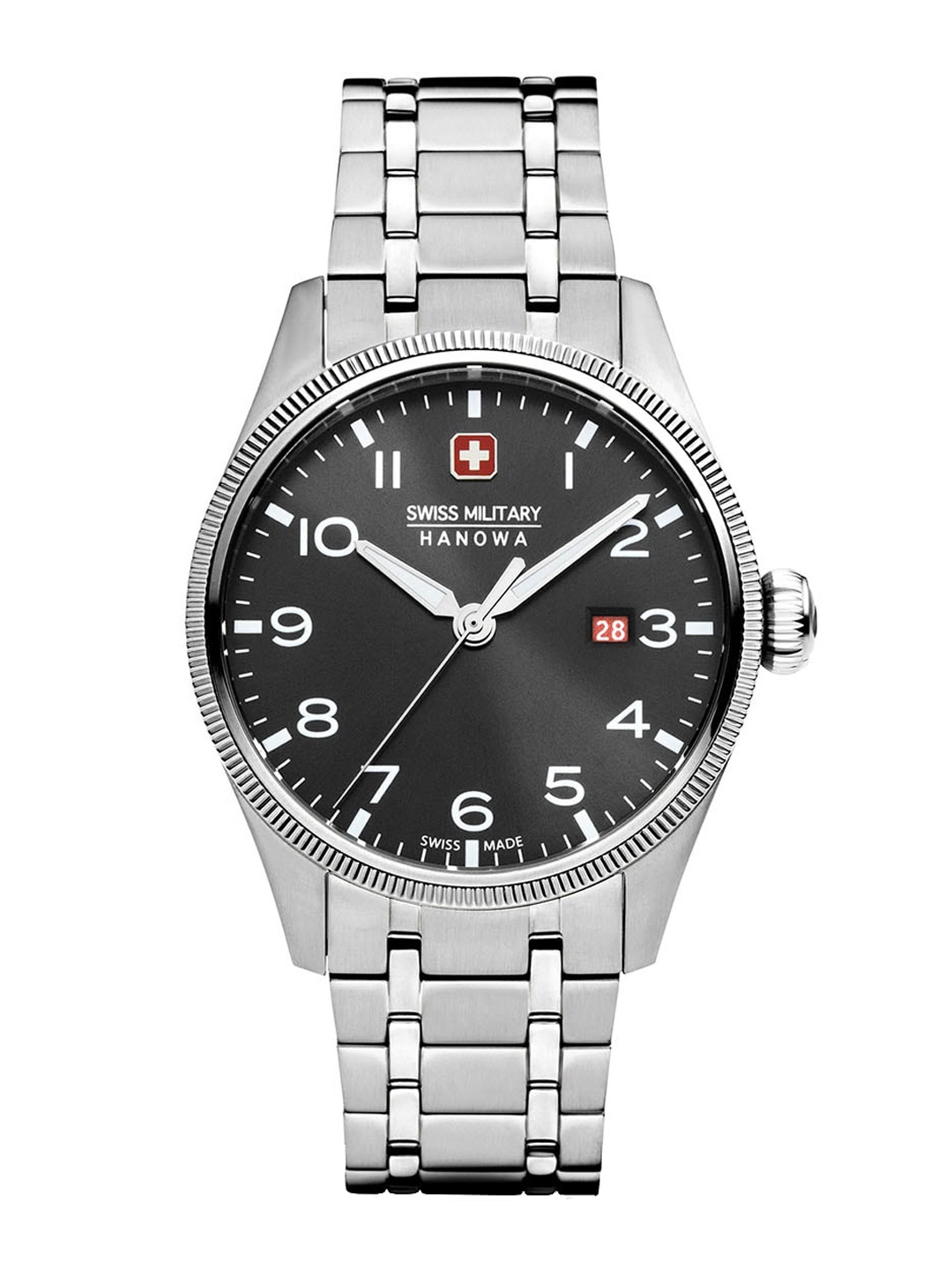 SWISS MILITARY HANOWA Men Stainless Steel Bracelet Style Analogue Watch SMWGH0000801, Black
SWISS MILITARY HANOWA Men Stainless Steel Bracelet Style Analogue Watch SMWGH0000801, Black