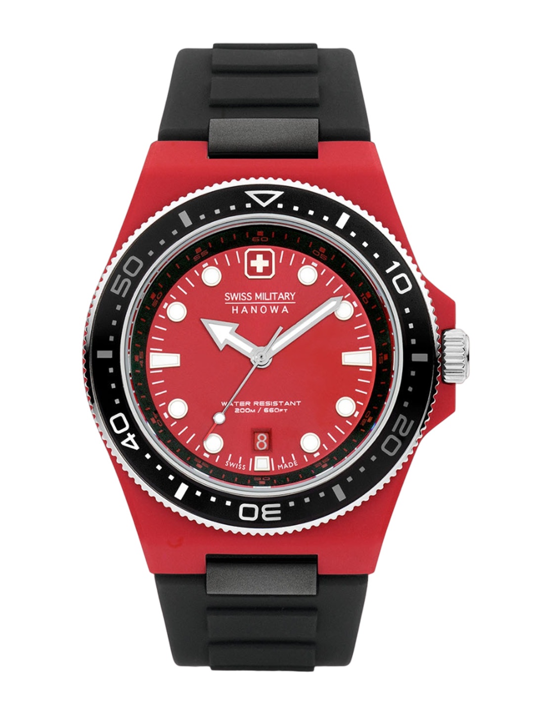 SWISS MILITARY HANOWA Men Embellished Stainless Steel Analogue Watch SMWGN0001183, Red
SWISS MILITARY HANOWA Men Embellished Stainless Steel Analogue Watch SMWGN0001183, Red