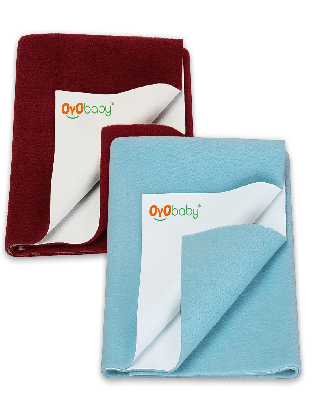 OyO Baby Pack of 2 Sea Blue & Maroon Waterproof Dry sheet Polycotton Mattress Protector
OyO Baby Pack of 2 Sea Blue & Maroon Waterproof Dry sheet Polycotton Mattress Protector