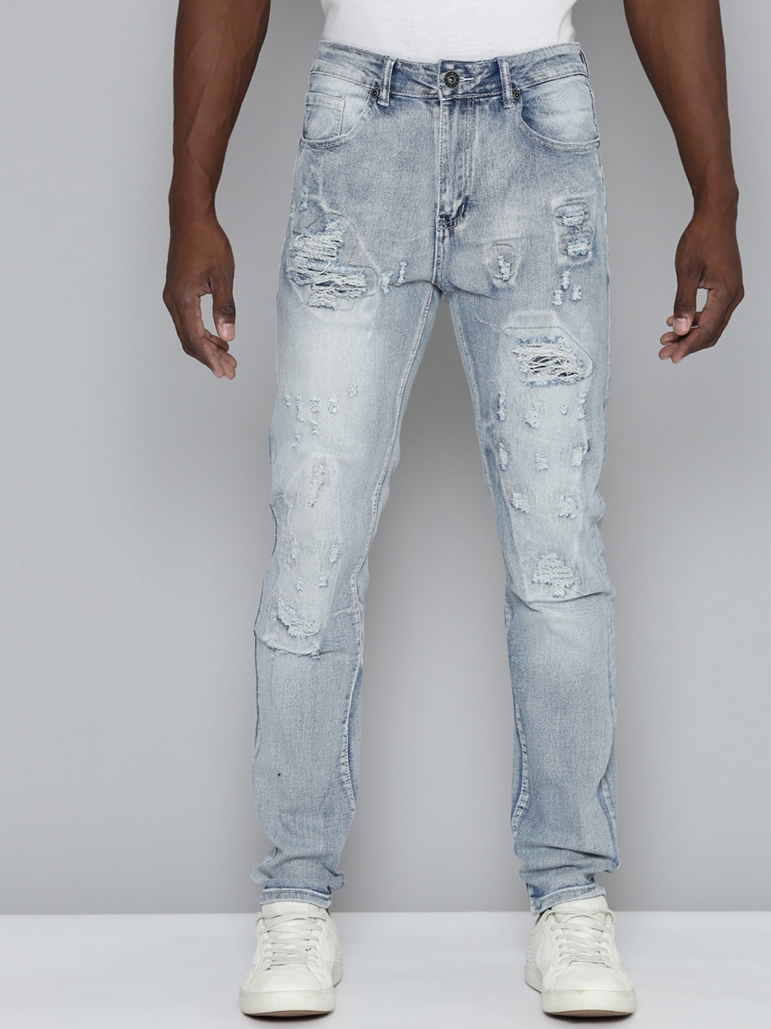 WAIMEA Men Hollywood Skinny Fit Highly Distressed Heavy Fade Stretchable Jeans, Blue
WAIMEA Men Hollywood Skinny Fit Highly Distressed Heavy Fade Stretchable Jeans, Blue