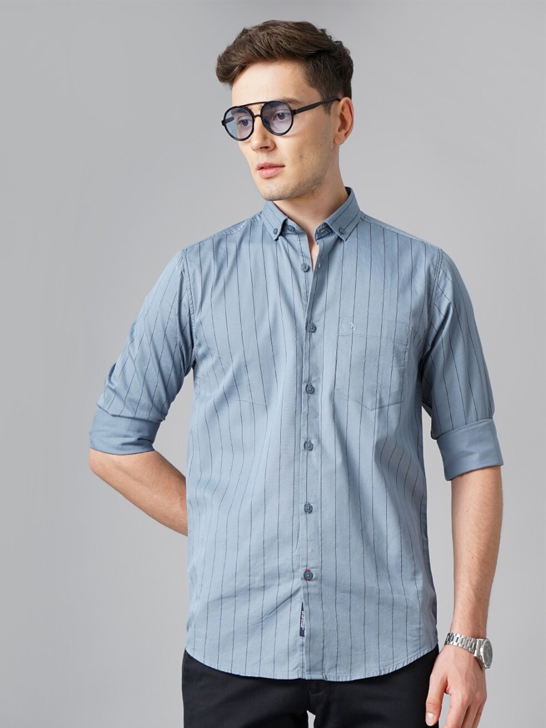 PAUL STREET Standard Slim Fit Vertical Striped Button-Down Collar Cotton Casual Shirt, Blue
PAUL STREET Standard Slim Fit Vertical Striped Button-Down Collar Cotton Casual Shirt, Blue