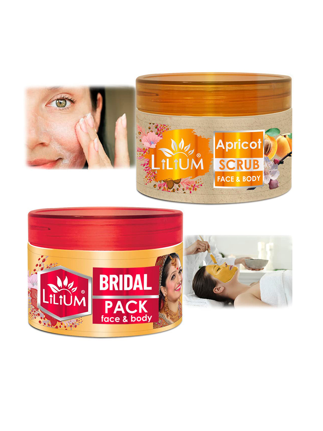 Lilium Apricot Scrub & Bridal Pack - 250g each, Na
Lilium Apricot Scrub & Bridal Pack - 250g each, Na