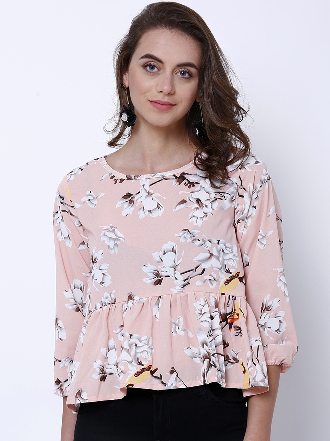 Tokyo Talkies Women Pink Printed Top
