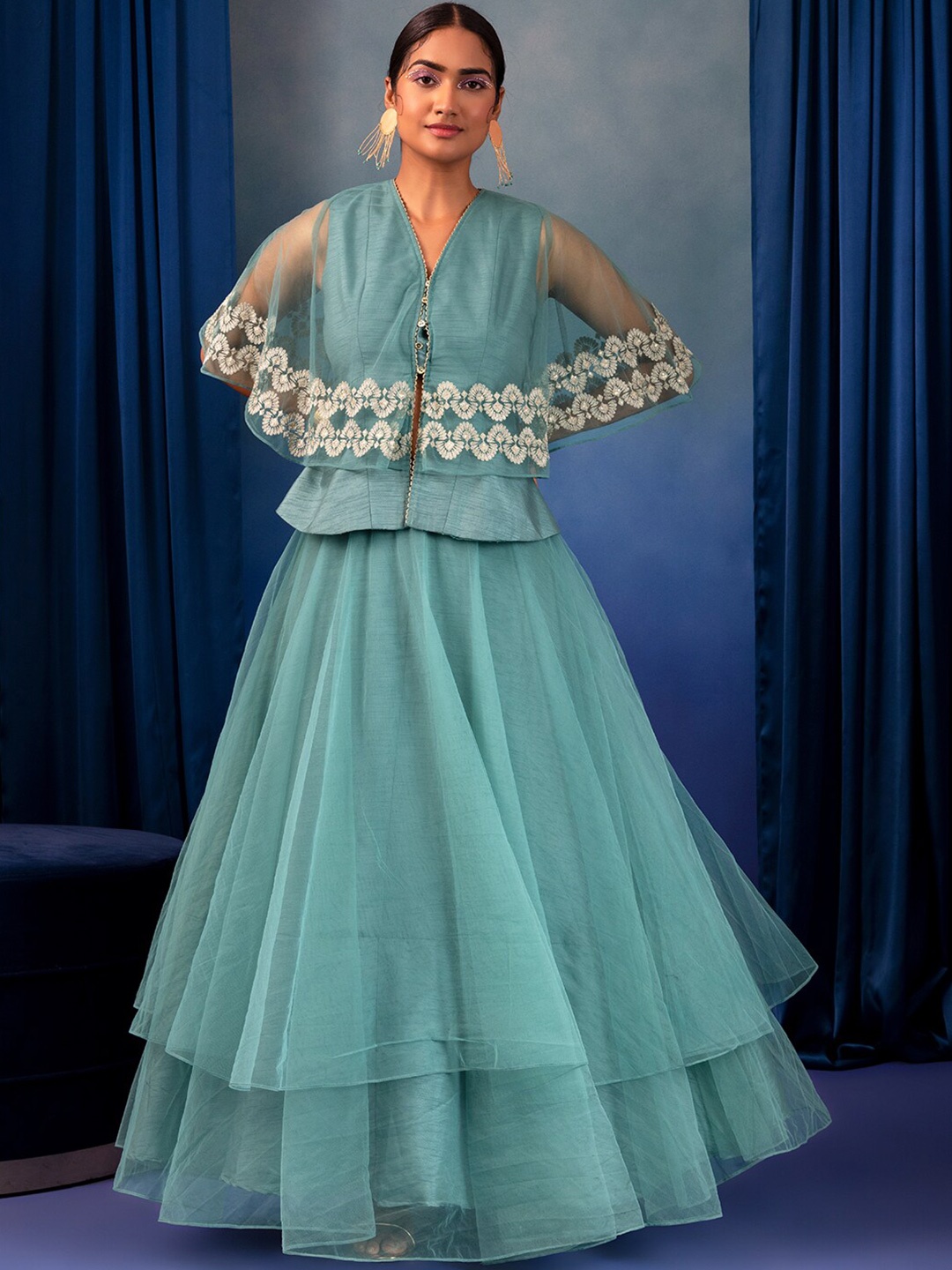 Indya X Rohit Gandhi and Rahul Khanna Thread Work Ready to Wear Lehenga & Choli, Blue
Indya X Rohit Gandhi and Rahul Khanna Thread Work Ready to Wear Lehenga & Choli, Blue