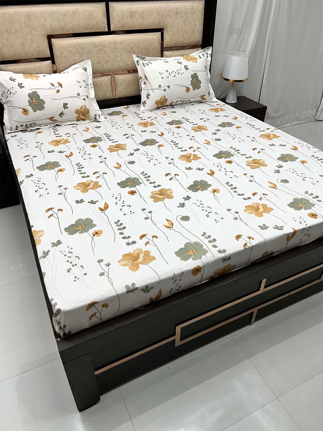 Pure Decor Velar Fur Sib White & Brown Floral Cotton 300TC King Bedsheet & 2 Pillow Covers
Pure Decor Velar Fur Sib White & Brown Floral Cotton 300TC King Bedsheet & 2 Pillow Covers