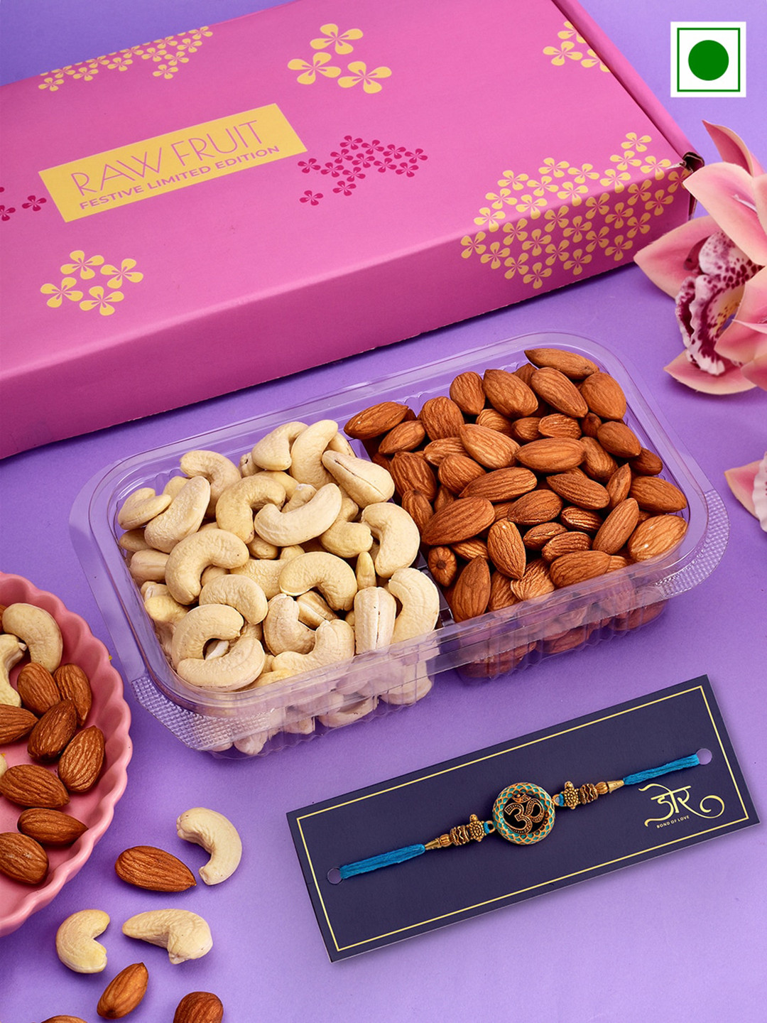 RawFruit Dryfruit With Rakhi, Blue
RawFruit Dryfruit With Rakhi, Blue