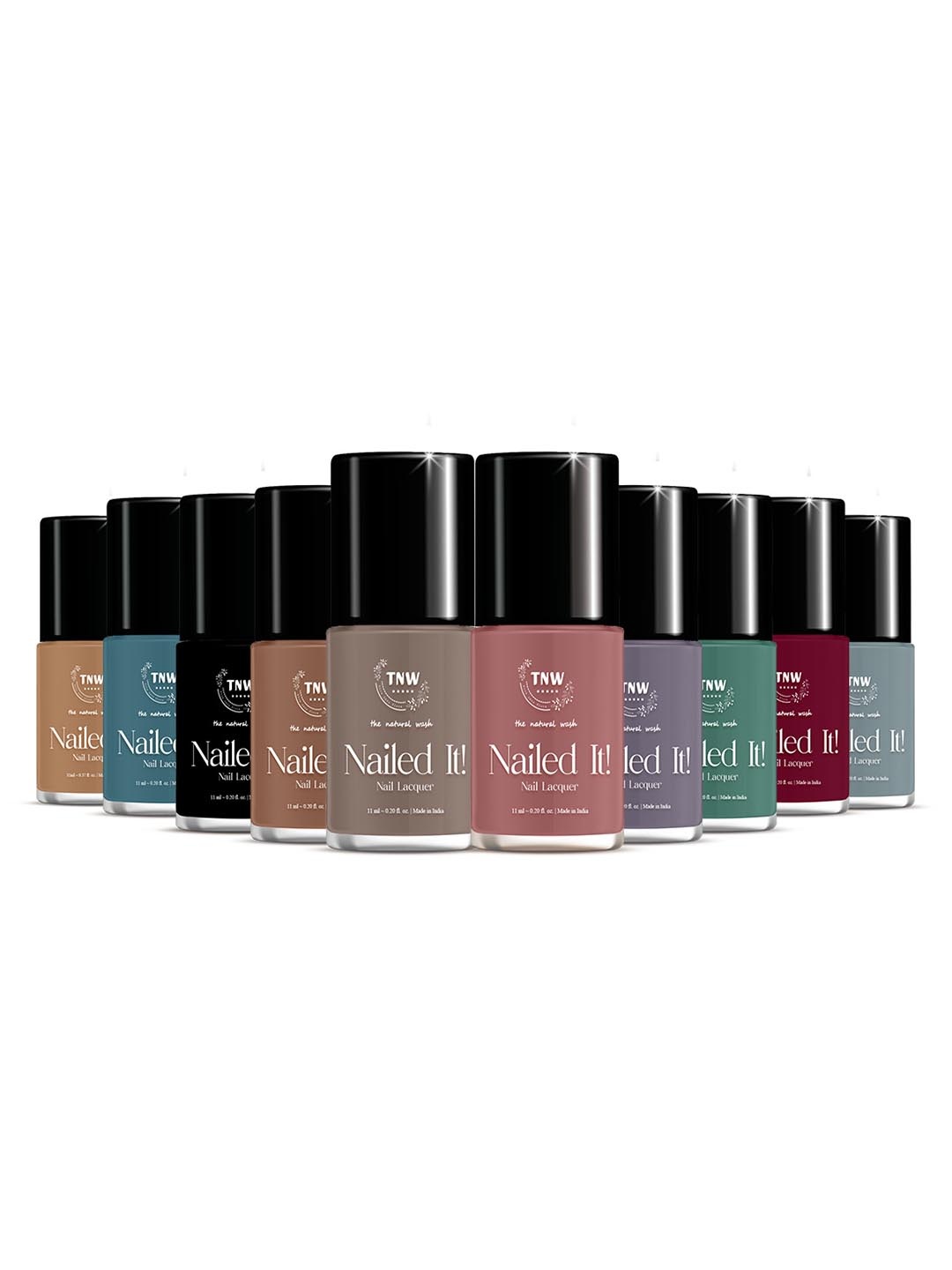 TNW the natural wash Nailed It Set Of 10 Long Lasting Nail Polish - 11ml Each, Multi
TNW the natural wash Nailed It Set Of 10 Long Lasting Nail Polish - 11ml Each, Multi