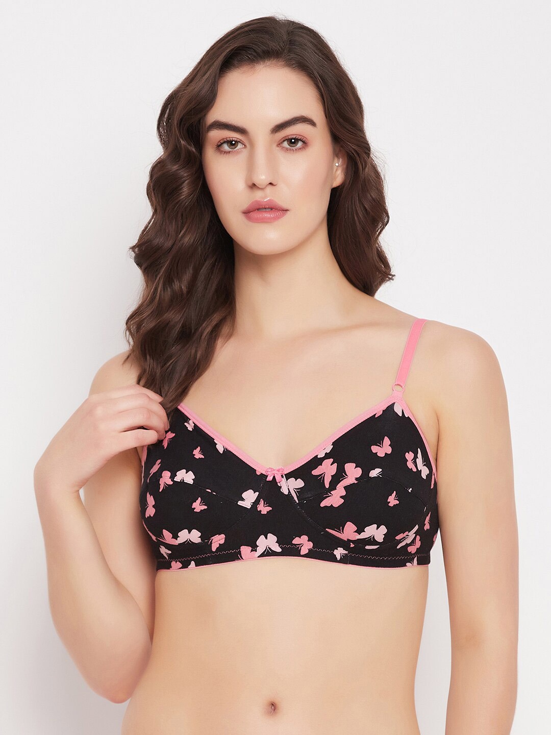 Clovia Black & Pink Graphic Printed Cotton Full Coverage Balconette Bra All Day Comfort
Clovia Black & Pink Graphic Printed Cotton Full Coverage Balconette Bra All Day Comfort