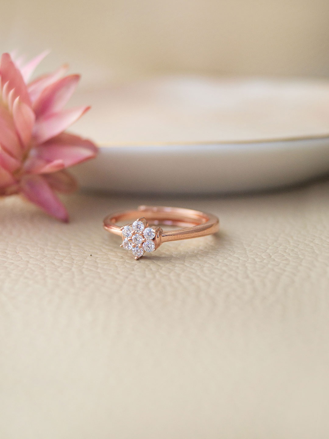 MANNASH 925 Sterling Silver 18kt Rose Gold Rhodium Plated CZ-Studded Finger Ring
MANNASH 925 Sterling Silver 18kt Rose Gold Rhodium Plated CZ-Studded Finger Ring